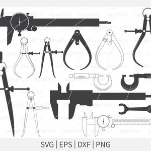 Caliper SVG, Caliper Silhouette, Engineering SVG, Construction Svg ...
