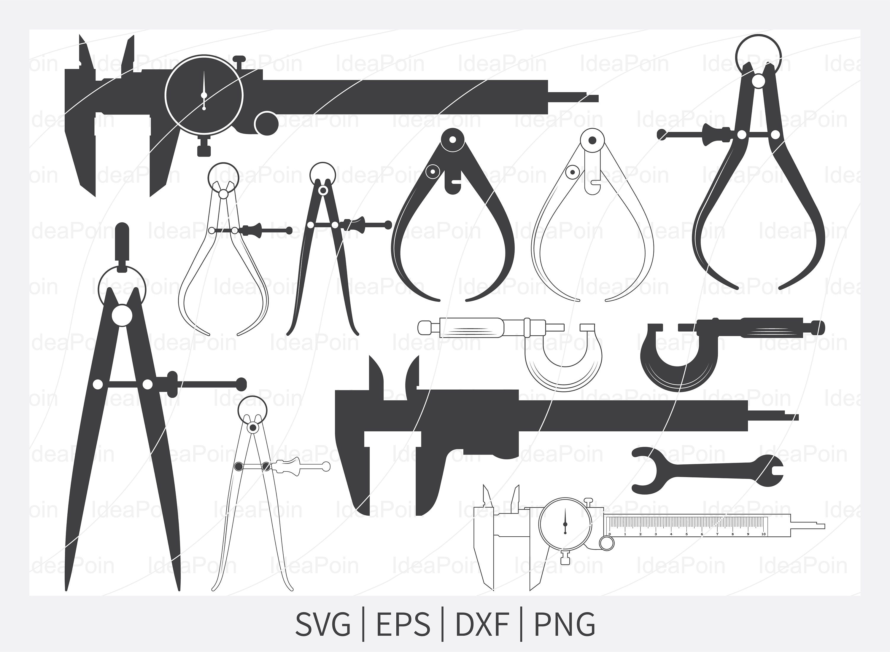 Caliper SVG Caliper Silhouette Engineering SVG Construction Etsy