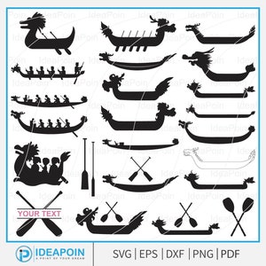 Drachenboot-Svg, Drachenboot-Festival, Drachenboot-Rennen Silhouetters, Drachenboot-Ruder, Rudern SVG, Paddel Clipart, Drachenboot-Svg