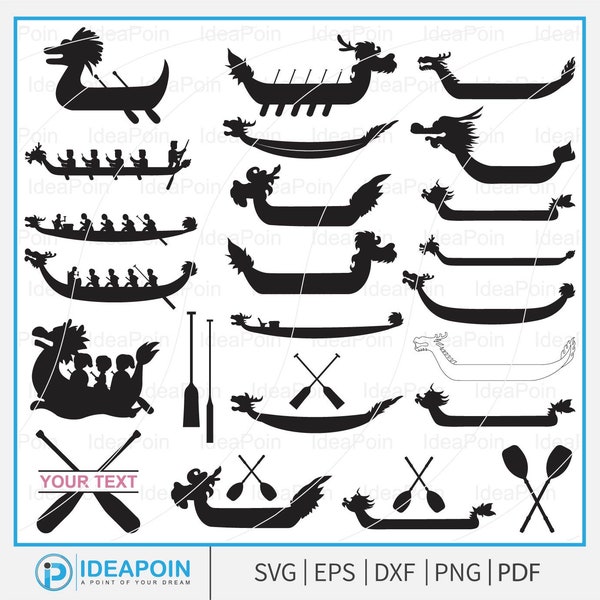 Dragon boat Svg, Dragon boat festival, Dragon boat Racing Silhouetters, Dragon boat Oar, Rowing Svg,  Paddle Clipart, Dragon boat Racing Svg