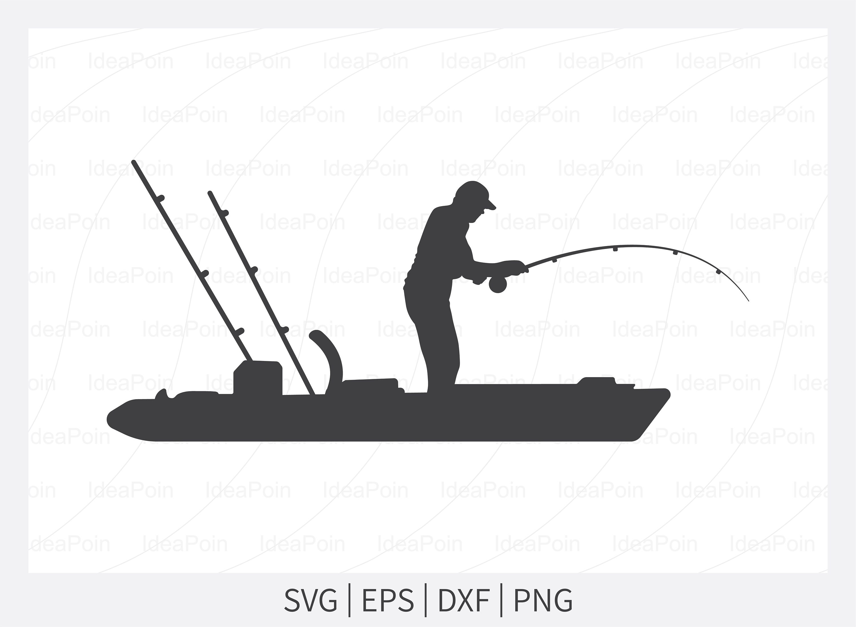 Kayak Fishing SVG Kayak Fisherman Svg Kayak Fishing Etsy