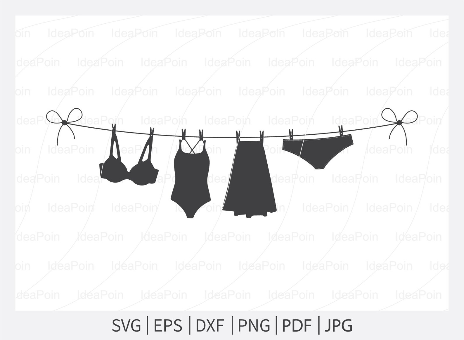 Clothesline Svg Line of Clothes Svg Women Clothesline Svg Etsy