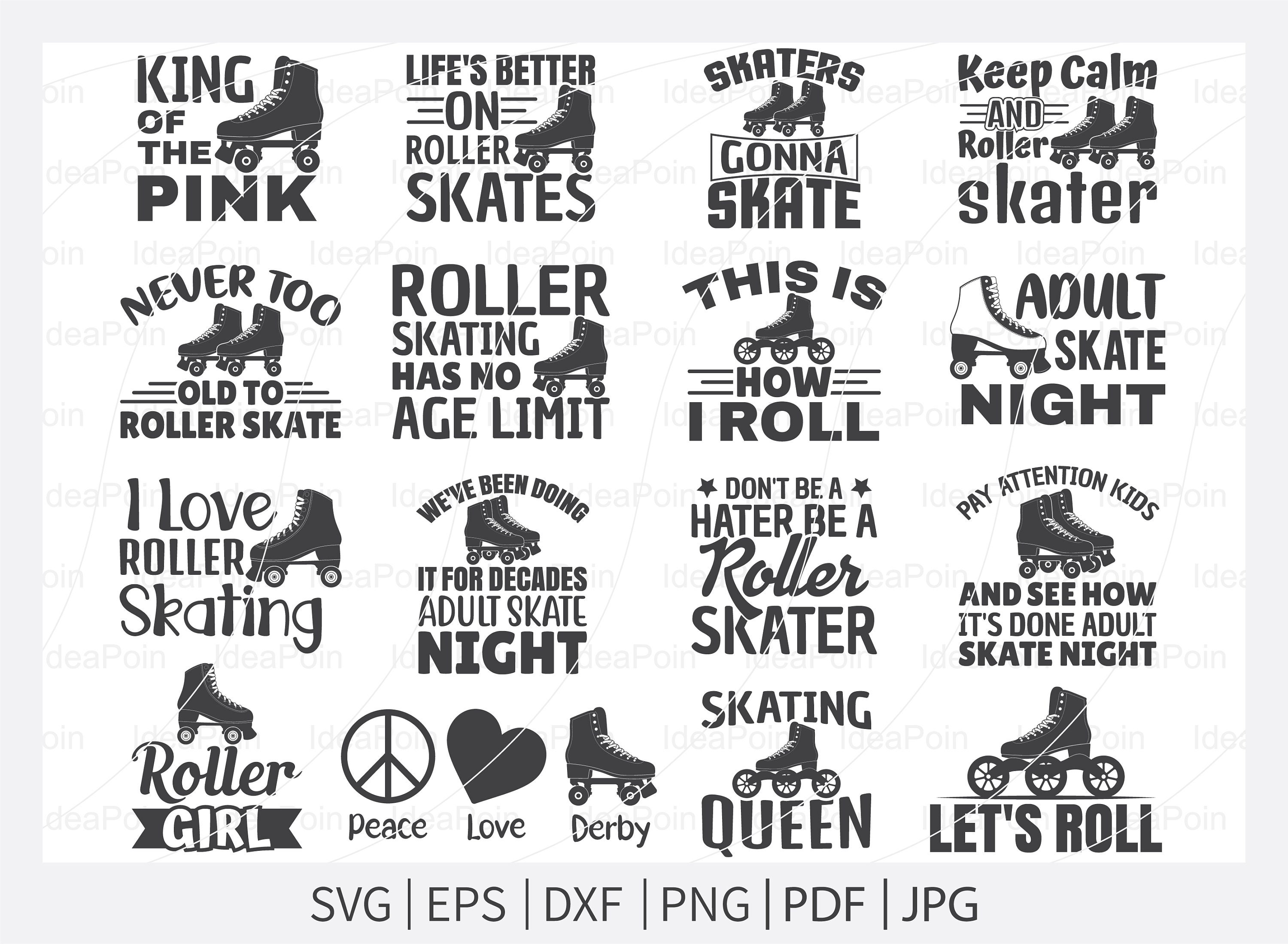 Roller Skating svg, Roller Skating Bundle svg, Adult Skate Night, Roller Skates saying, Roller Derby quotes, Roller Skating Png, Dxf, Svg