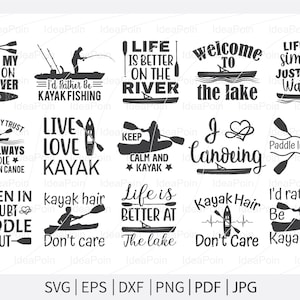 Kayak Bundle svg, Love to Kayak, Kayak svg, Kayak vector, Kayak digital Kayak, Love to Canoe Svg, Lake House svg, Lake Quotes svg, Lake svg