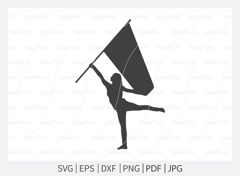 Color Guard Flags Svg Color Guard Svg Marching Band Etsy