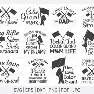Download Color Guard Svg Cut File Color Guard Flags Svg Winter Guard Etsy
