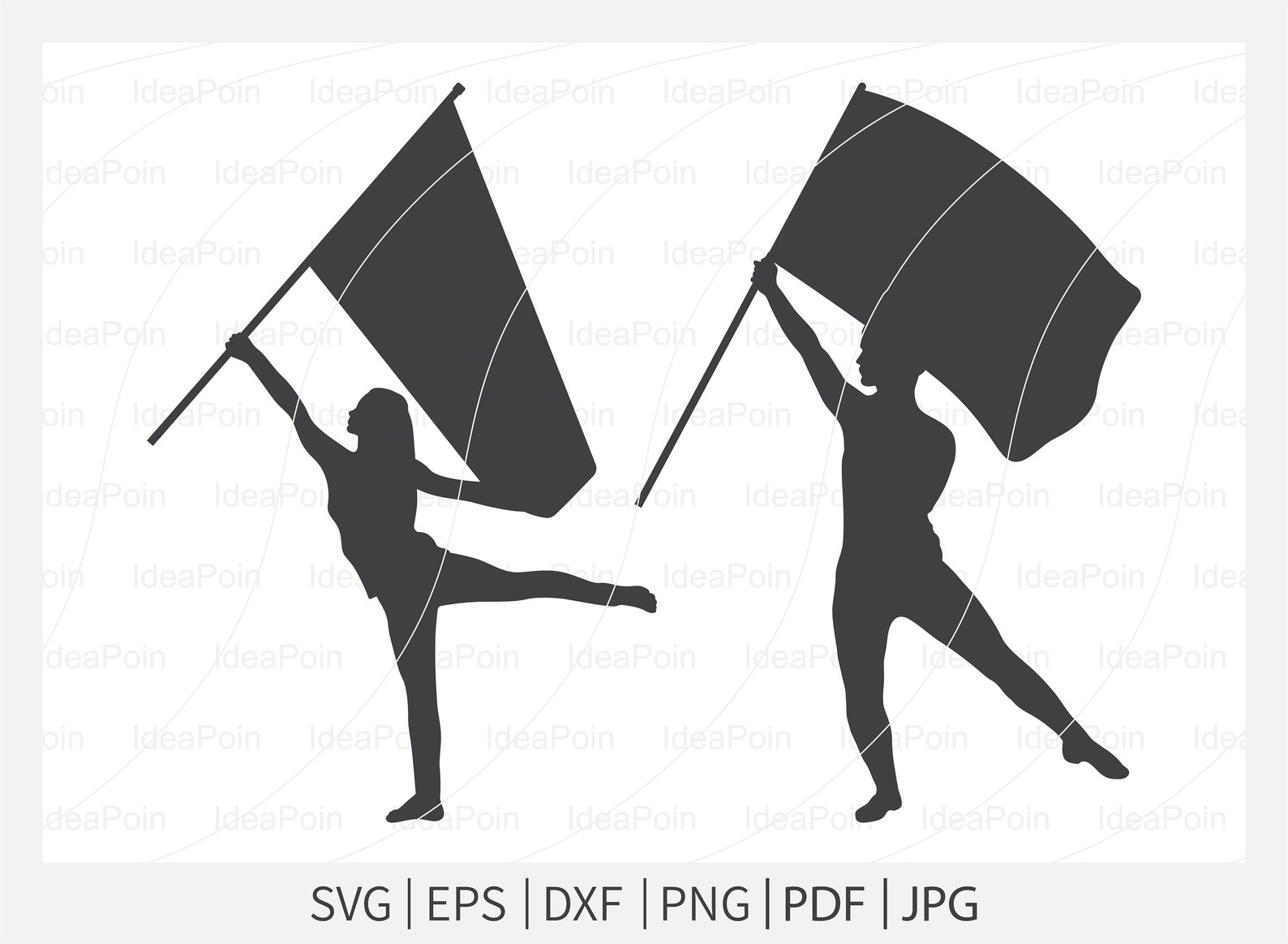 Color Guard Svg Marching Band Silhouette Male Color Guard | Etsy