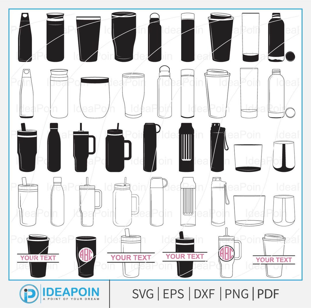 Tumbler Svg, Tumbler Monogram, Tumbler Outline, Glass Svg, Tumbler ...