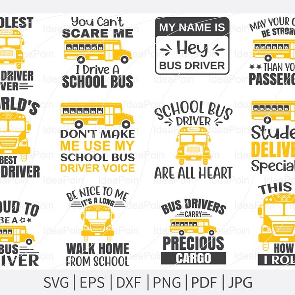 School Bus SVG Bundle, School Bus SVG, Bus Driver SVG Bundle, Bus Driver Cut File, Bus Driver gift svg,  Back to school, cricut design space