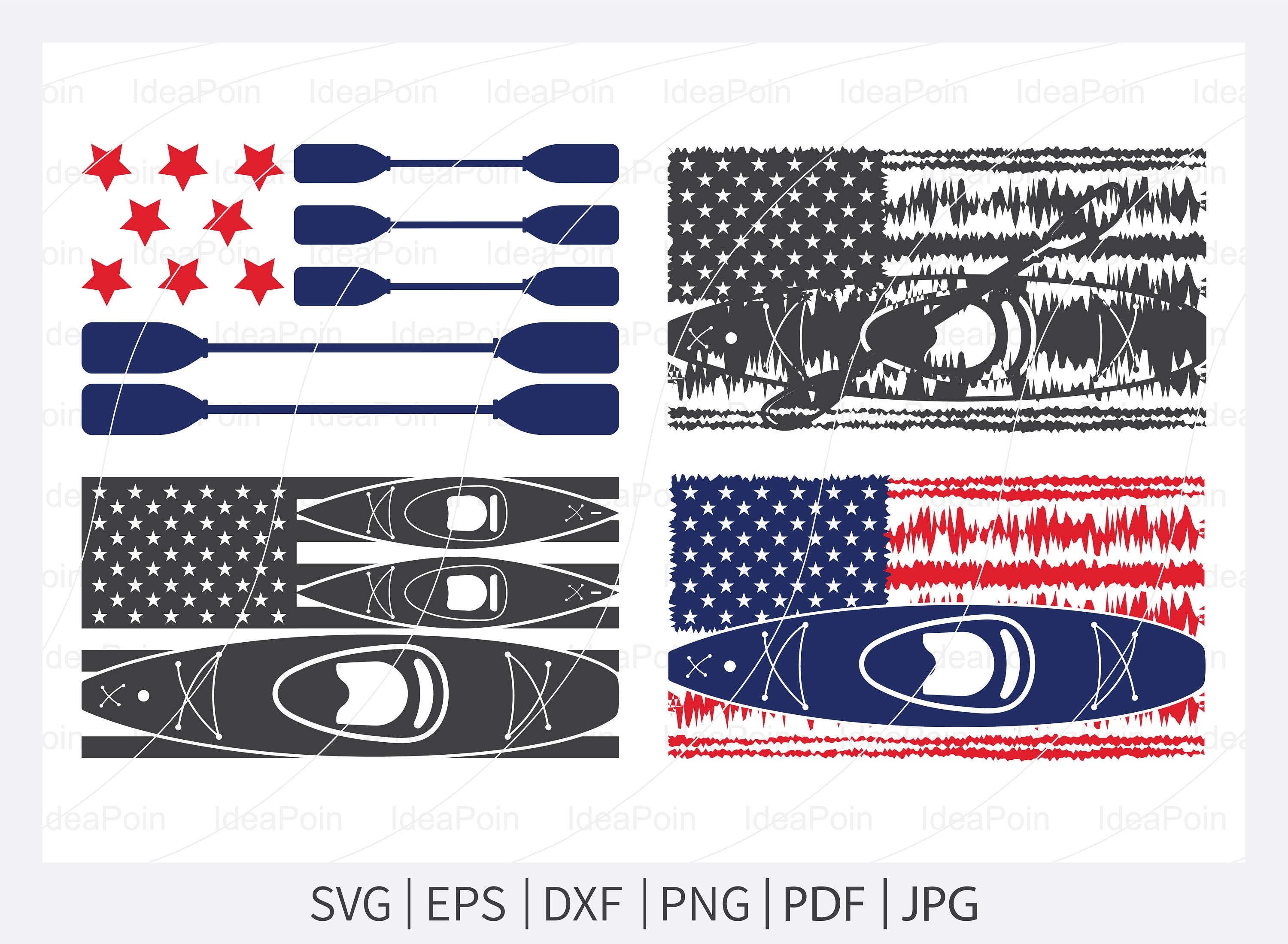Kayak svg kayak SVG USA Flag Kayak Paddle Patriotic USA Etsy
