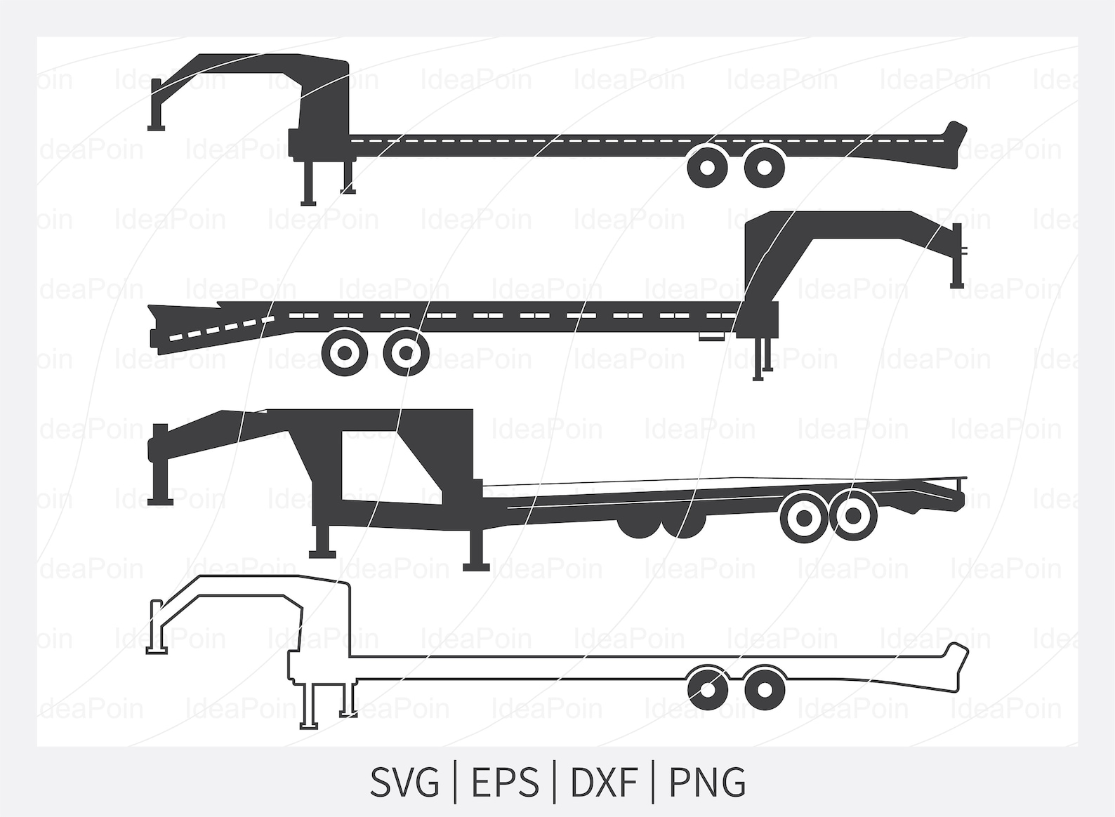 Big Tex Trailers SVG, Flatbed Trailer Svg, Flatbed Gooseneck Trailer