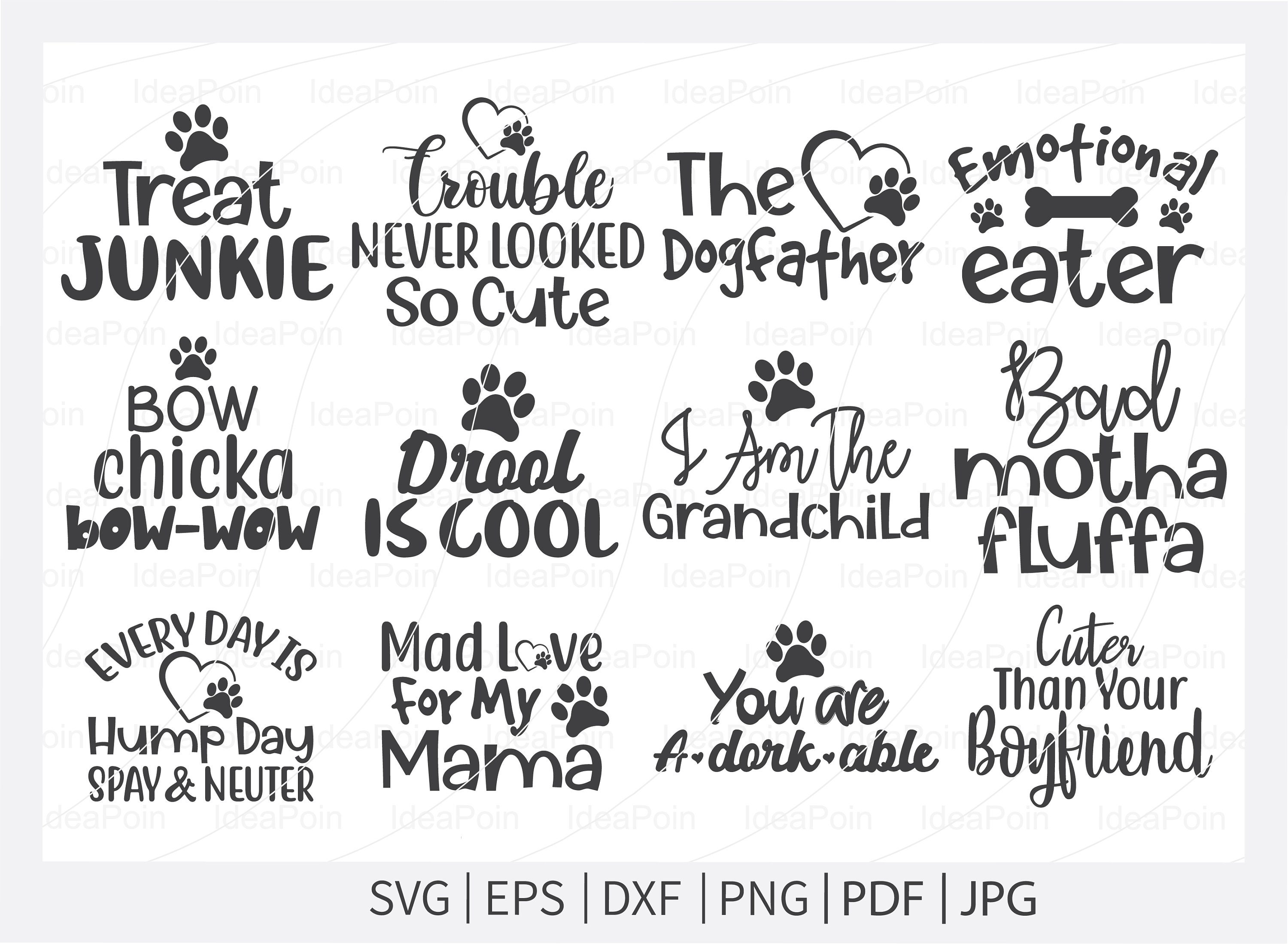 Dog Bandana SVG Bundle, 6 Designs, Funny Dog Quotes SVG Cut Files By  LemonStudioCreations | TheHungryJPEG