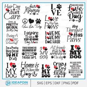 Liebe MEIN Hund svg, Hundebandana svg, Hundemama svg, Hunde SVG-Bundle, I Love My Dog SVG