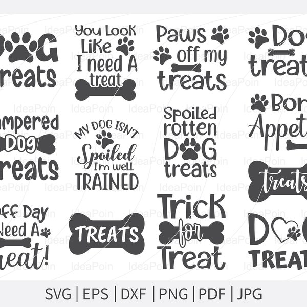 Dog svg Cut File, Dog Treat svg, Treats SVG Paw Print SVG, Dog lover svg, Bone Appetit SVG,  Dog Bone Svg, Dog svg Bundle, Dog Decor, viny