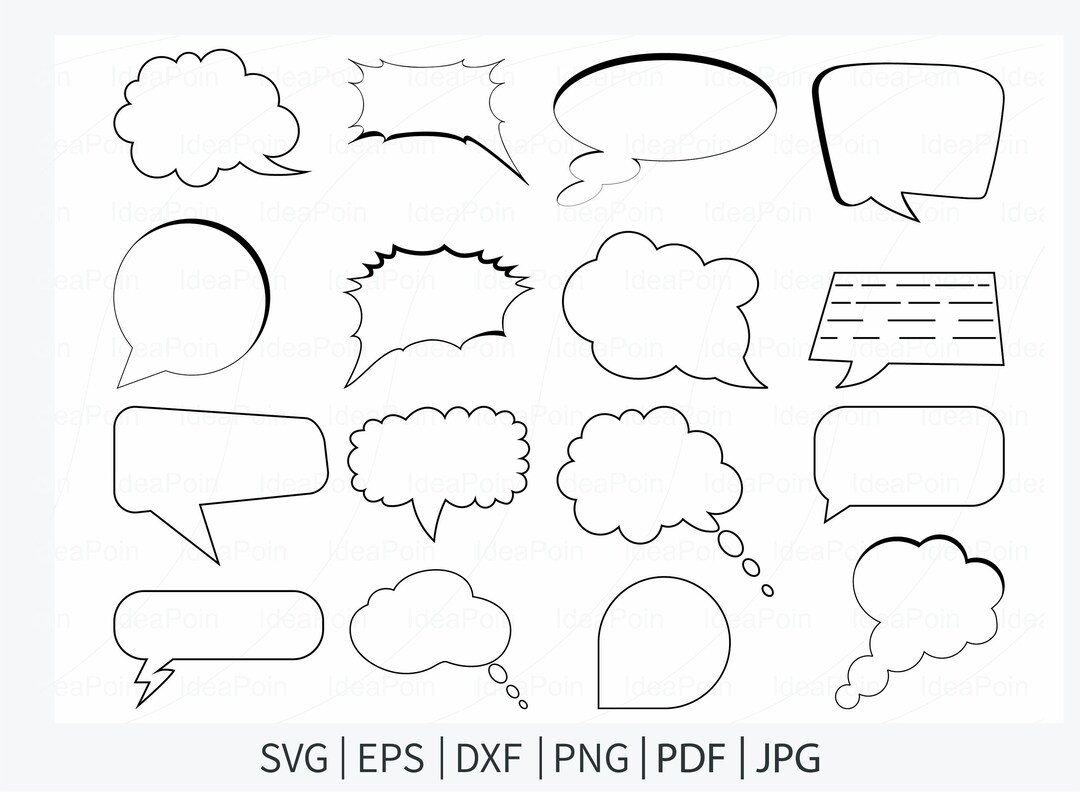Speech Bubble Svg, Speechsvg, Comic Speech Bubble Svg, SVG Speech ...