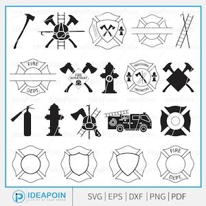 Fire Department svg, Fire Dept Svg Download, Maltese Cross Svg, Firefighter Badge Svg, Firefighter Svg, Fire Department logo, Fireman Svg