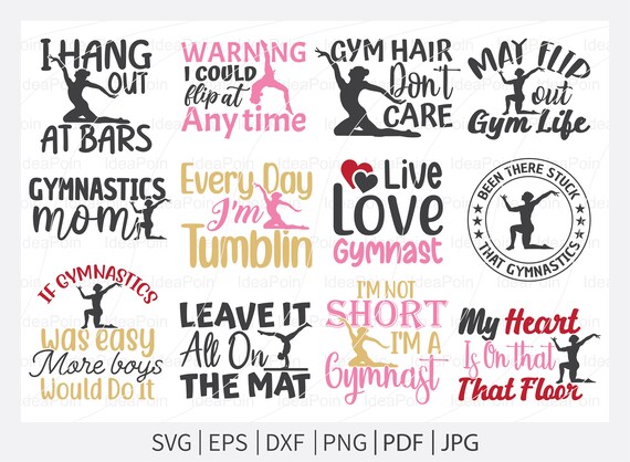 Gymnastik SVG Gymnastik Spruch Gymnastik SVG Bündel Etsy Schweiz