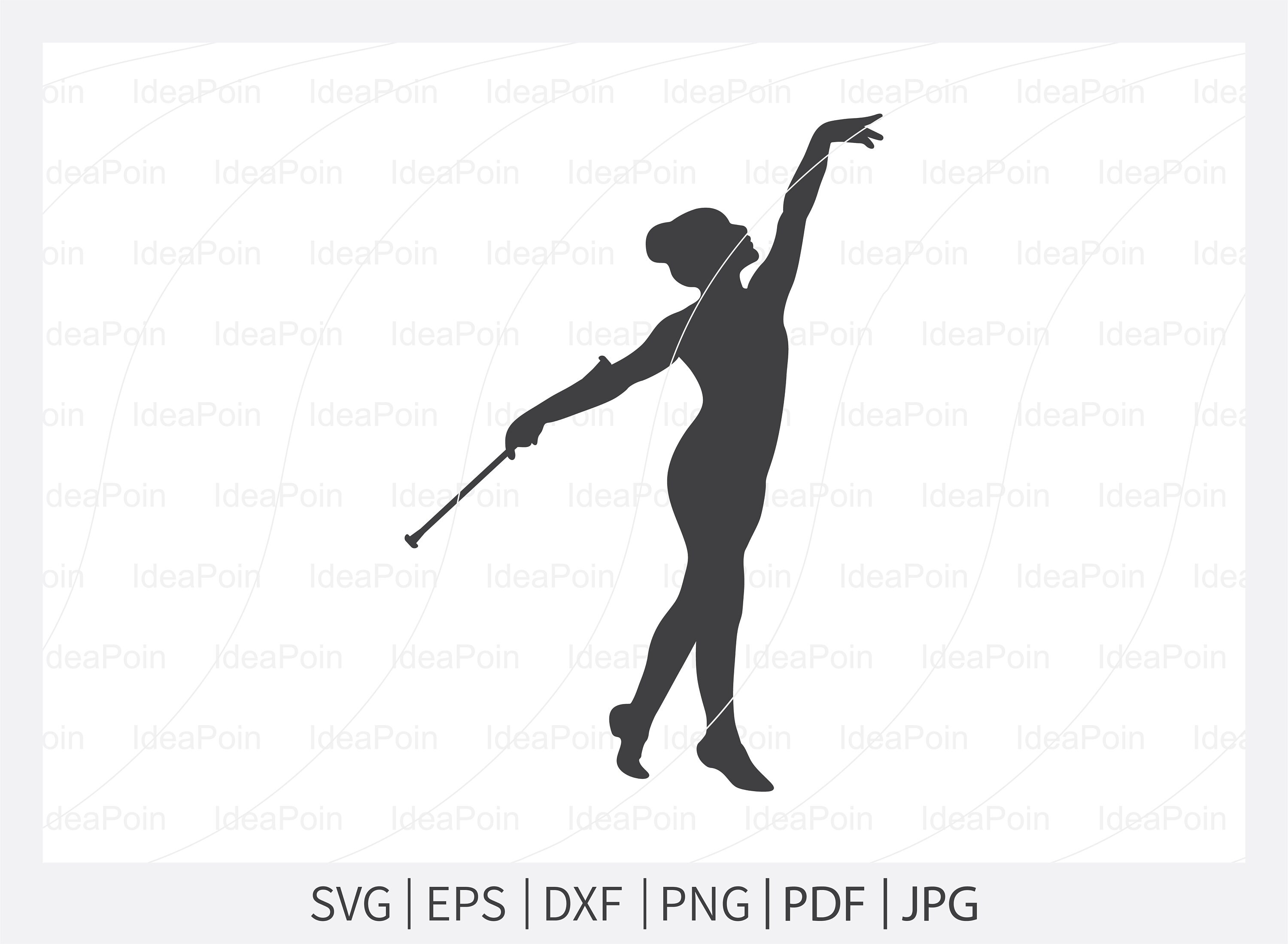 Baton Twirling SVG Majorette Baton Twirling Gymnastics SVG Etsy
