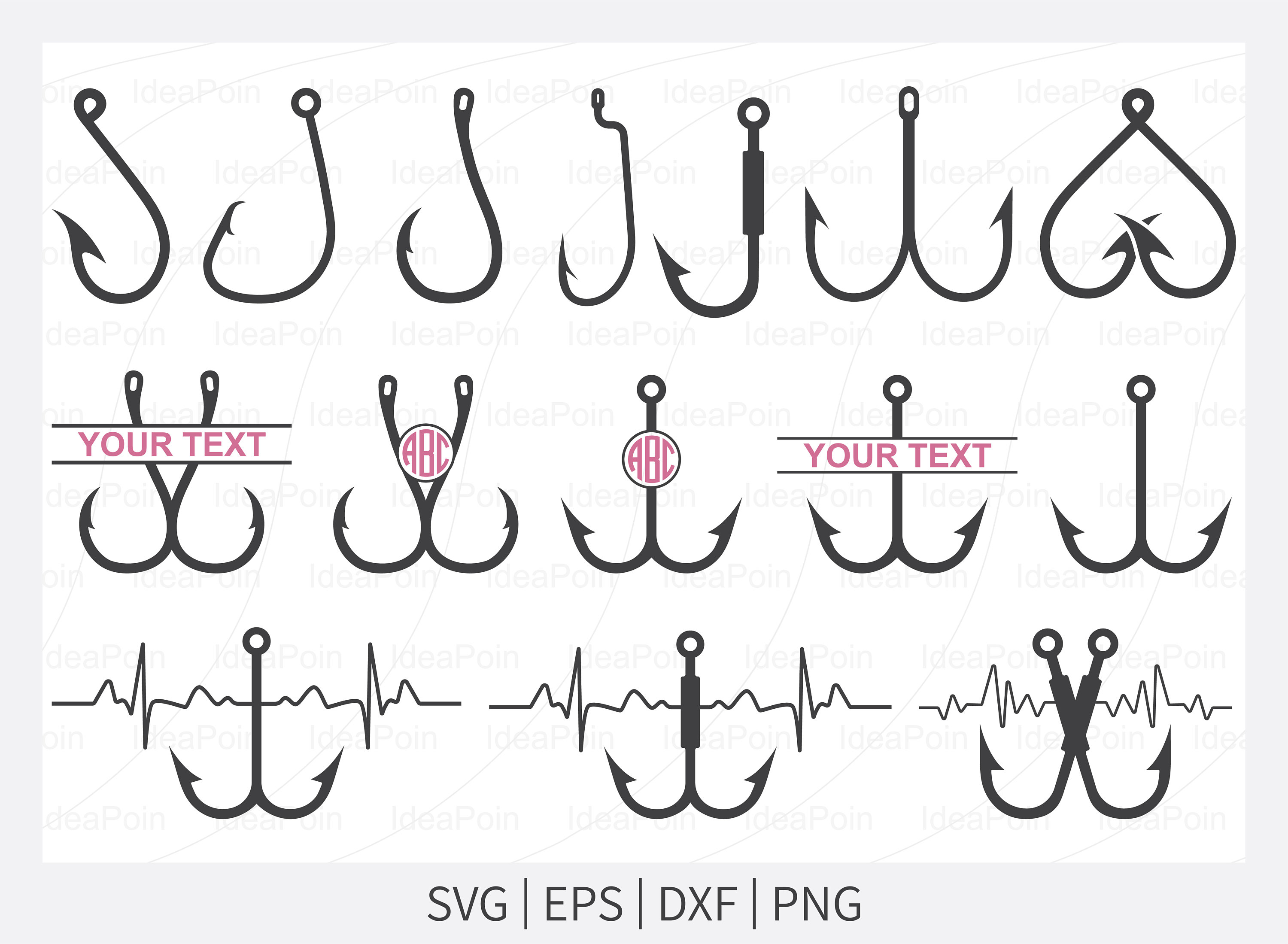 Fishing Hook SVG, Fish Hook Svg, Fish Hook Monogram Svg, Fishing Heartbeat  Svg, Cricut Fishing, Fish Hook Cut File, Fish Svg File, Hook Sv -   Canada