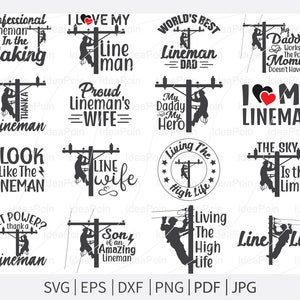 Lineman Svg, Lineman Svg Bundle, Lineman png, Lineman Daddy svg, Lineman dochter, Lineman citaten, Lineman zoon svg, Lineman Life, Vector
