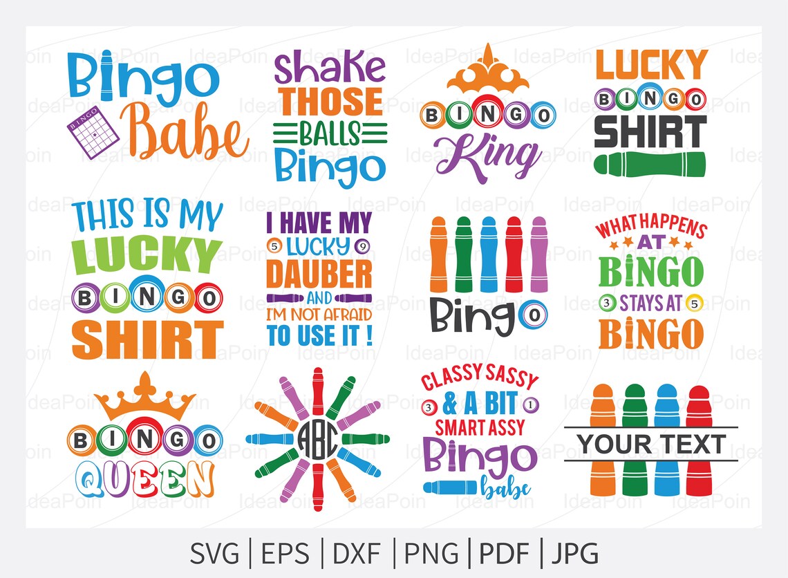 Bingo SVG File Bingo Monogram Svg Bingo shirt design SVG Etsy