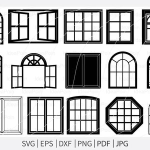 Windows SVG、Windows バンドル、ケースメント svg、ウィンドウ フレーム svg、Windows クリップアート、Windows シルエット、Windows ベクター、Cricut 用ファイル、カット ファイル