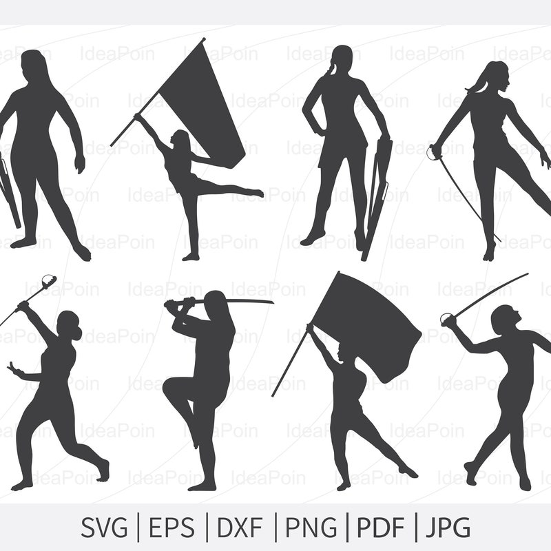 Color Guard Silhouette - Etsy