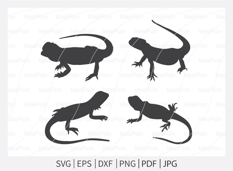 Bearded Dragon Silhouette Bearded Dragon Svg Bearded Dragon - Etsy