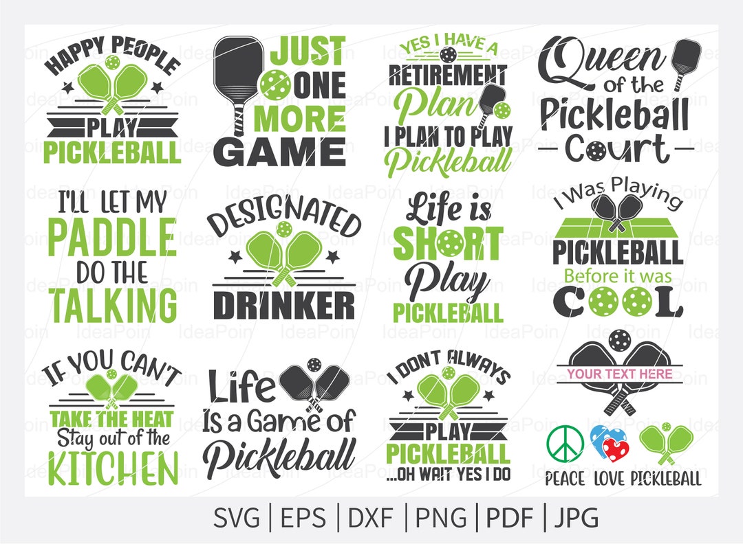 Pickleball SVG Bundle , Pickleball SVG, Pickleball Cricut Files, Cut