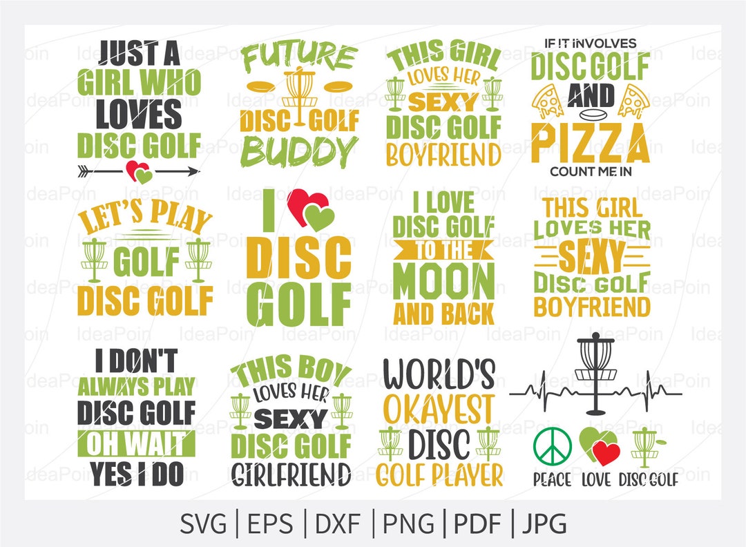 Disc Golf Svg, Disc Golf Svg Bundle, I Love Disc Golf, Disc Golf Quotes