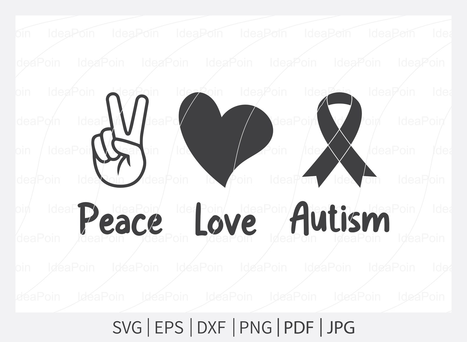 Free Free 303 Peace Love Autism Svg SVG PNG EPS DXF File