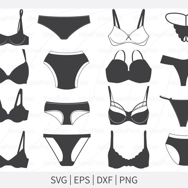 Lingerie, Bra SVG, Panties SVG, Bra Panties Bikini Bundle SVG, Sexy Bra Panties Cut File Cricut, Panties silhouette, Layered Svg, Cameo, Svg