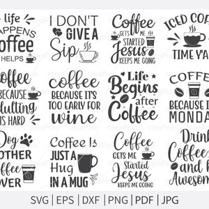 Coffee Svg Bundle , Coffee SVG, Funny Coffee Quotes SVG, Coffee Mug Svg, coffee typography design, Coffee Quote Svg, Coffee Sayings Svg
