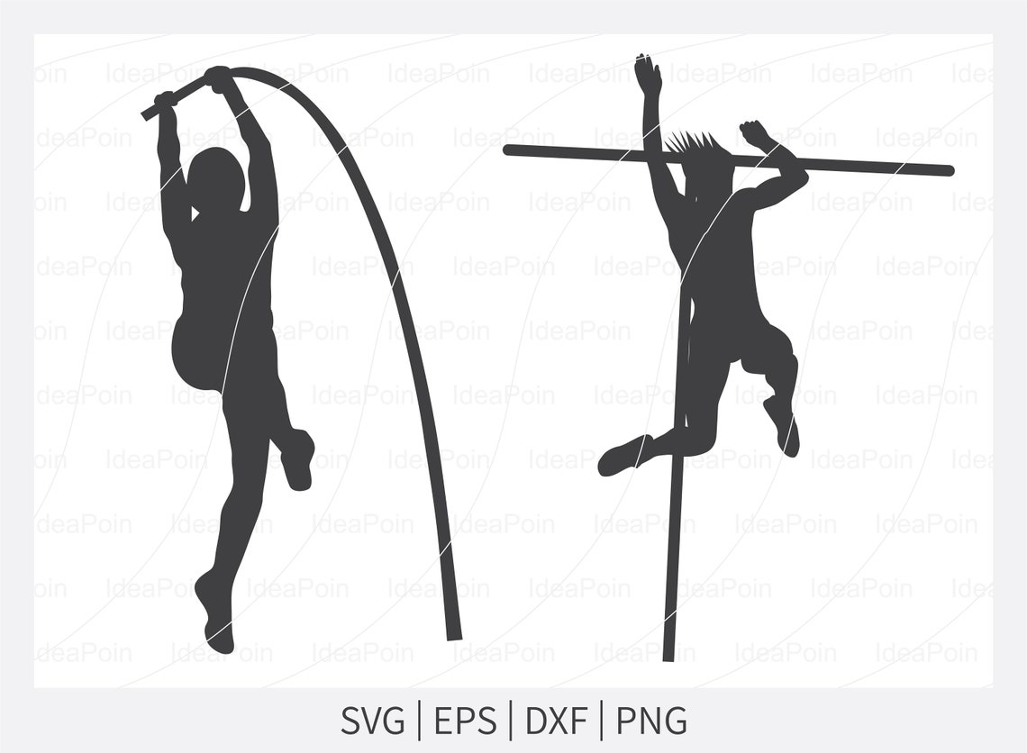 Pole Vault Silhouette Pole Vault SVG Bundle Pole Vault Etsy