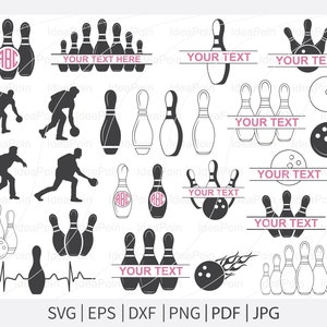 Bowling Svg, Bowling svg Bundle, Bowling Split, Bowling Gift, Bowling ball svg, Bowling Sports svg, Bowling clipart, Bowling Monogram svg