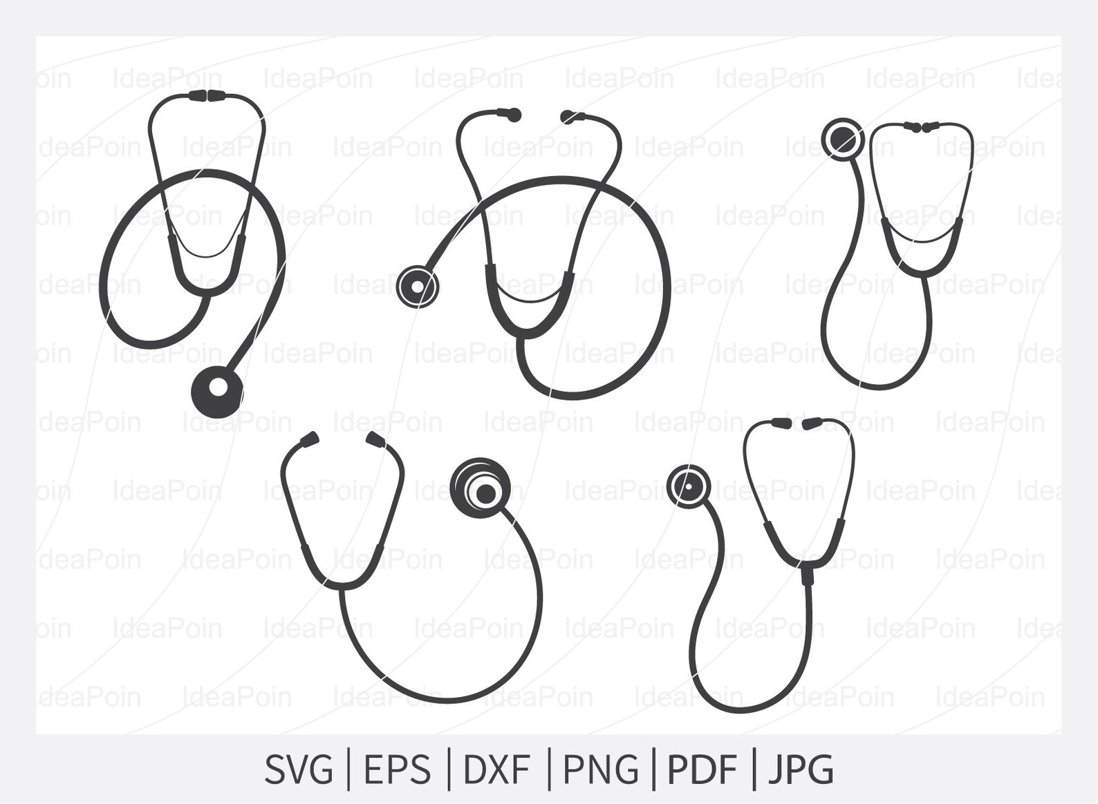 Stethoscope SVG Nurse SVG Stethoscope Split Monogram Etsy