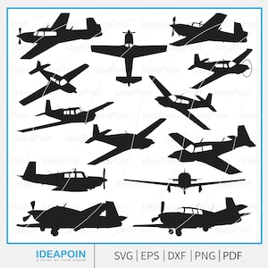 Mooney m20 svg, Mooney M20 SVG-bundel, pilootvector, vliegtuigsilhouetten, Mooney M20J algemeen, luchtvaartvliegtuig, vliegschoolvliegtuig