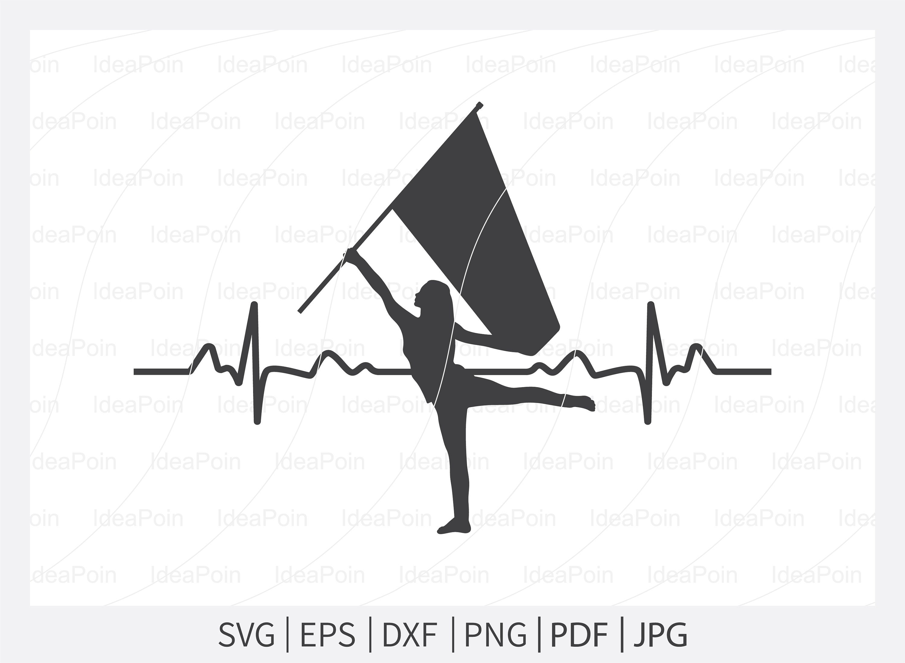 Male Color Guard SVG File Marching Band Color Guard Split Etsy