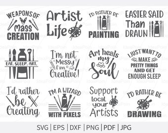 Artist Life SVG File, Artist Cut File, Artist Shirt Design, Art SVG, Paintbrush svg, Artist svg, Artist Palette SVG, dxf, eps, png, jpg