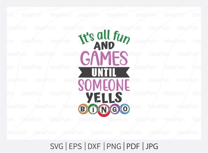 Bingo Svg Bingo Games Svg Bingo Quotes Bundle Bingo Etsy