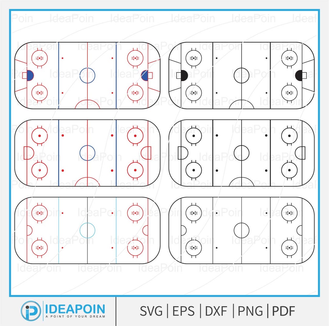 Ice Hockey Rink SVG, Hockey Clip Art, Ice Hockey Rink Cut File, Ice
