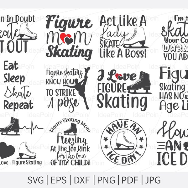 Figure Skating SVG, Figure Skating Bundle, Figure Skating Quote svg, Figure Skating sayings, Skating Png, Cut Files for Crafters