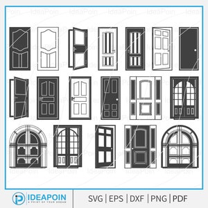 Deur SVG, deur SVG-bestand, open deur SVG, SVG deuren, deur SVG bundel, deur clipart, cricut deur, huis, deur Cricut gesneden bestanden, deur vector