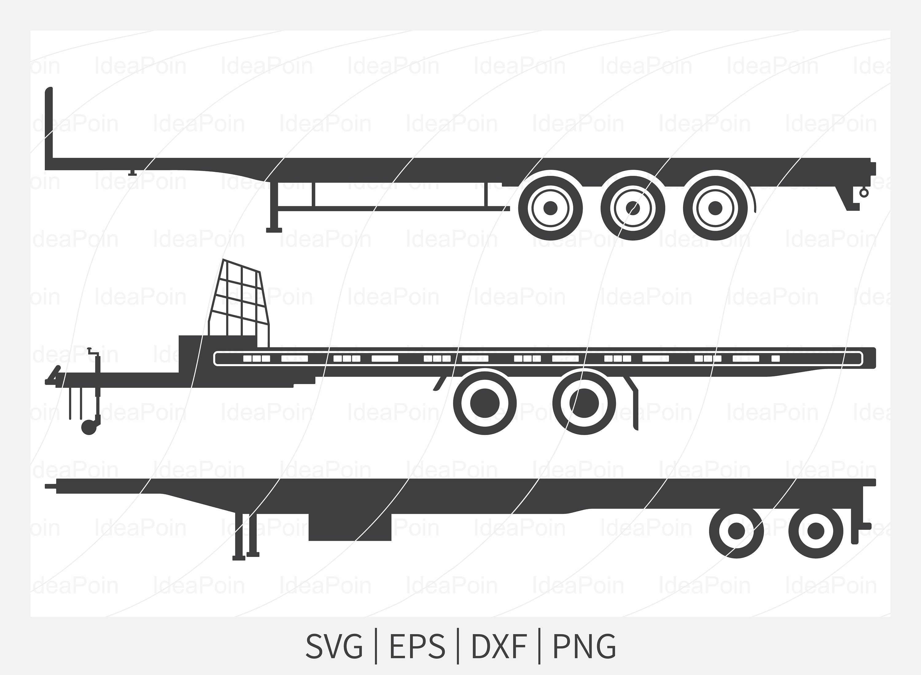 Flatbed Trailer SVG Trucker Svg Truck Driver SVG Flatbed - Etsy