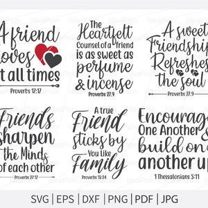 Bijbelvers SVG, Bijbelverzen over vriendschap SVG, christelijke SVG, vriend SVG, christelijke religieuze SVG, een zoete vriendschap verfrist de zo