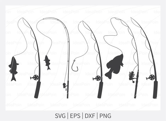 Fishing Rod Silhouette SVG, Fishing Rod Svg, Fishing Rod Clipart, Fishing  Pole Svg, Fishing Hook Svg, Fishing Cricut, Png, SVG, Eps,dxf -  Canada