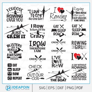 Roeien SVG, bemanning SVG, roeien SVG bundel, bemanning SVG ontwerp, roeien gesneden bestand, roei gezegden