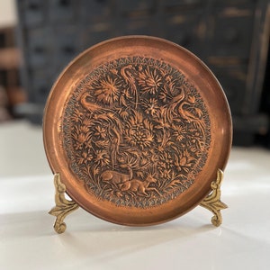 Vintage copper wall plate