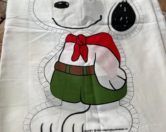 1958 Vintage Peanuts Snoopy Sew Pattern Fabric Panel