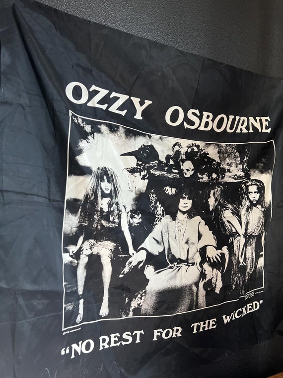 1988 Vintage Ozzy Osbourne, No Rest for the Wicked, Wall Hanging